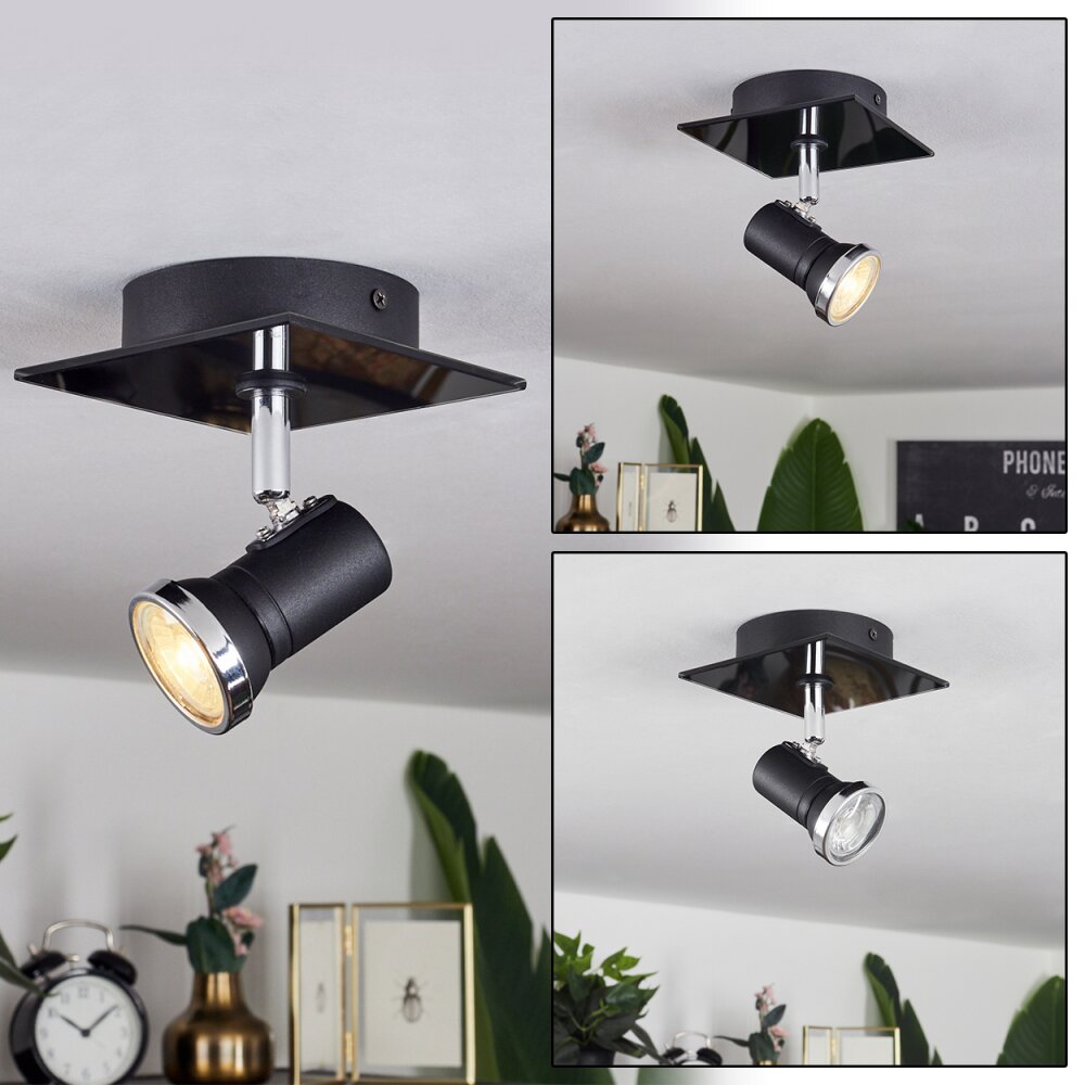 Lanrigan Lámpara de Techo LED Cromo, Negro, 1 luz main product photo