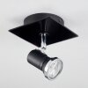 Lanrigan Lámpara de Techo LED Cromo, Negro, 1 luz