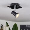 Lanrigan Lámpara de Techo LED Cromo, Negro, 1 luz
