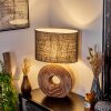 Francillon Lámpara de mesa Marrón, Cromo, Color madera, 1 luz