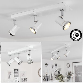 Lanrigan Lámpara de Techo LED Cromo, Blanca, 3 luces Lanrigan Lámpara de Techo LED Cromo, Blanca, 3 luces