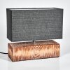 Francillon Lámpara de mesa Marrón, Cromo, Color madera, 1 luz