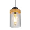 Globo FINCA Lámpara Colgante Crudo, Negro, 1 luz