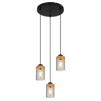 Globo FINCA Lámpara Colgante Ahumado, 3 luces
