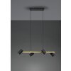 Trio Marley Lámpara Colgante Negro-dorado, 4 luces
