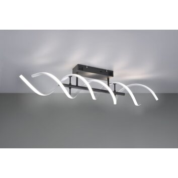 Trio Sequence Lámpara de Techo LED Aluminio, Negro, 1 luz