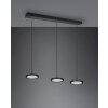 Trio Tray Lámpara Colgante LED Negro, 3 luces