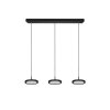 Trio Tray Lámpara Colgante LED Negro, 3 luces