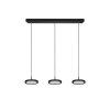 Trio Tray Lámpara Colgante LED Negro, 3 luces