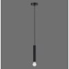 Leuchten-Direkt BRUNA Lámpara Colgante Negro, 1 luz