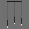 Leuchten-Direkt BRUNA Lámpara Colgante Negro, 3 luces