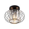 Leuchten-Direkt SCULA Lámpara de Techo Negro, 1 luz