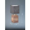 Fischer & Honsel Bronco Lámpara de mesa Color madera, 1 luz