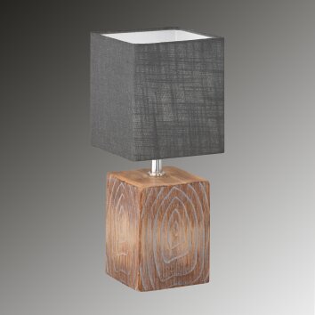 Fischer & Honsel Bronco Lámpara de mesa Color madera, 1 luz