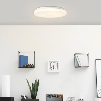Brilliant Alon Lámpara de Techo LED Blanca, 1 luz, Sensor de movimiento