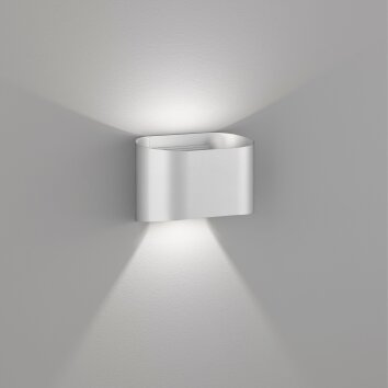 Fischer & Honsel Wall Aplique LED Plata, 2 luces