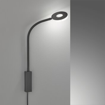 Fischer & Honsel Cama Aplique LED Negro, 1 luz