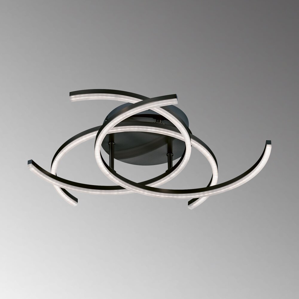 Fischer & Honsel Visby Lámpara de Techo LED Negro, 3 luces, Mando a distancia main product photo
