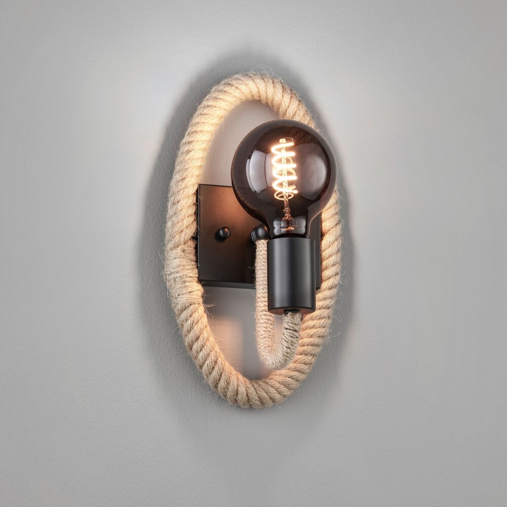Fischer & Honsel Yara Aplique Crudo, Negro, 1 luz main product photo