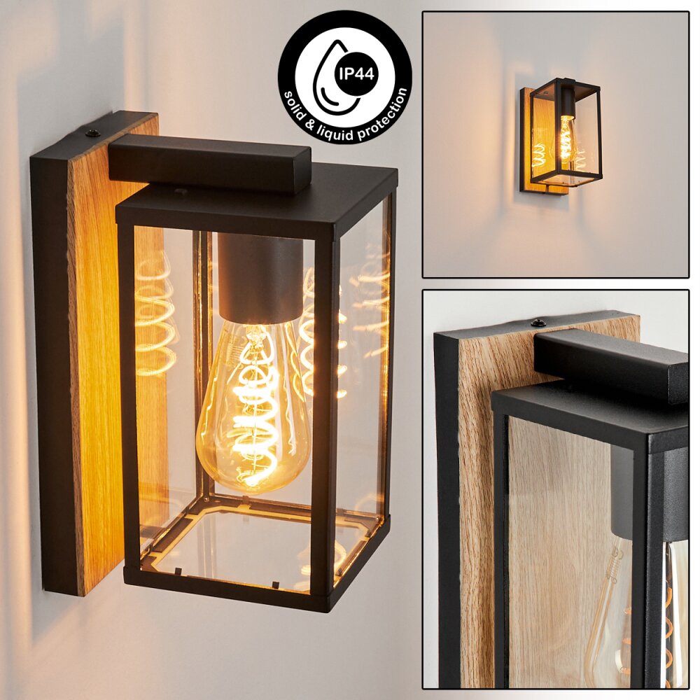 Fortunies Aplique para exterior Marrón, Color madera, Negro, 1 luz main product photo