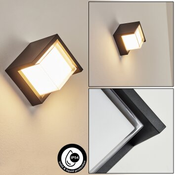 Vurey Aplique para exterior LED Negro, 1 luz