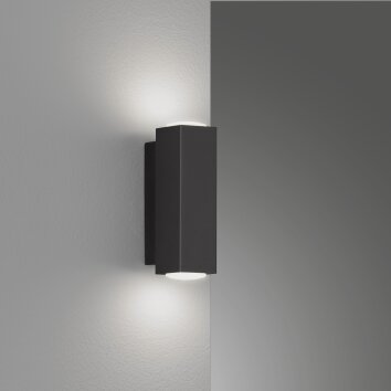 Fischer & Honsel Carlo Aplique LED Negro, 2 luces
