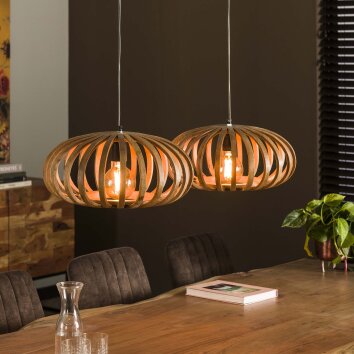 Pirmil Lámpara pendular Crudo, 2 luces