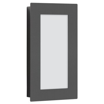 LCD Lamberg Aplique para exterior LED Gris, 1 luz, Sensor de movimiento