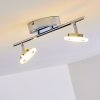 Lucy Foco de techo LED Cromo, 2 luces, Mando a distancia, Cambia de color