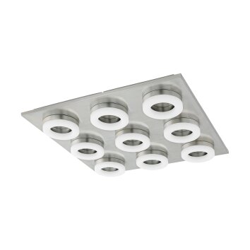 Eglo BRESSANONE Lámpara de Techo LED Níquel-mate, 9 luces Eglo BRESSANONE Lámpara de Techo LED Níquel-mate, 9 luces
