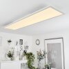 Montalba Lámpara de Techo LED Blanca, 1 luz, Mando a distancia, Cambia de color