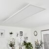 Montalba Lámpara de Techo LED Blanca, 1 luz, Mando a distancia, Cambia de color