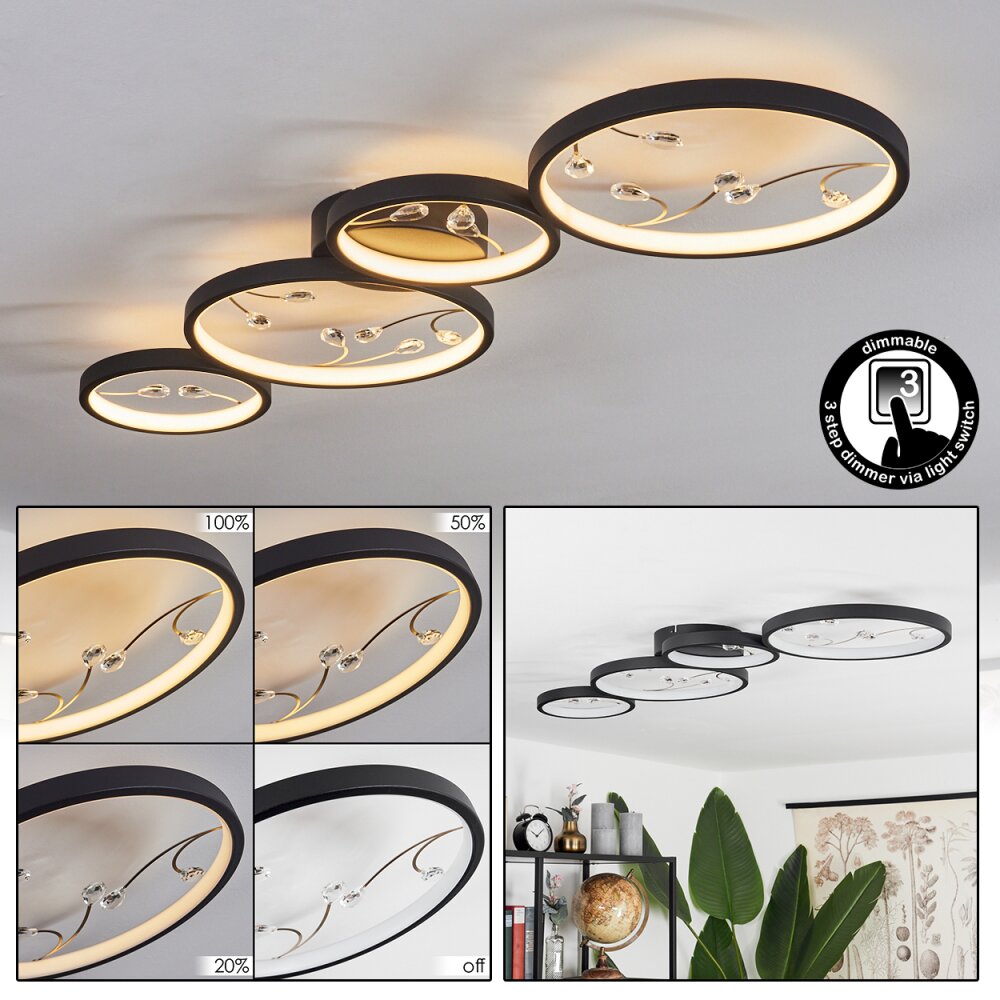 Fombillou Lámpara de Techo LED Negro, 1 luz main product photo
