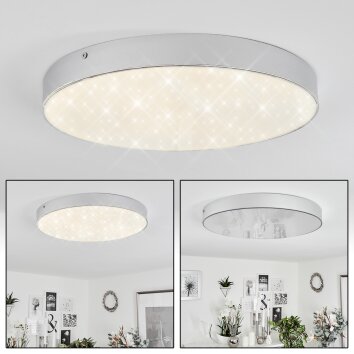 Mentque Lámpara de Techo LED Plata, 1 luz