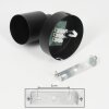 Nestavel Aplique LED Negro, 1 luz