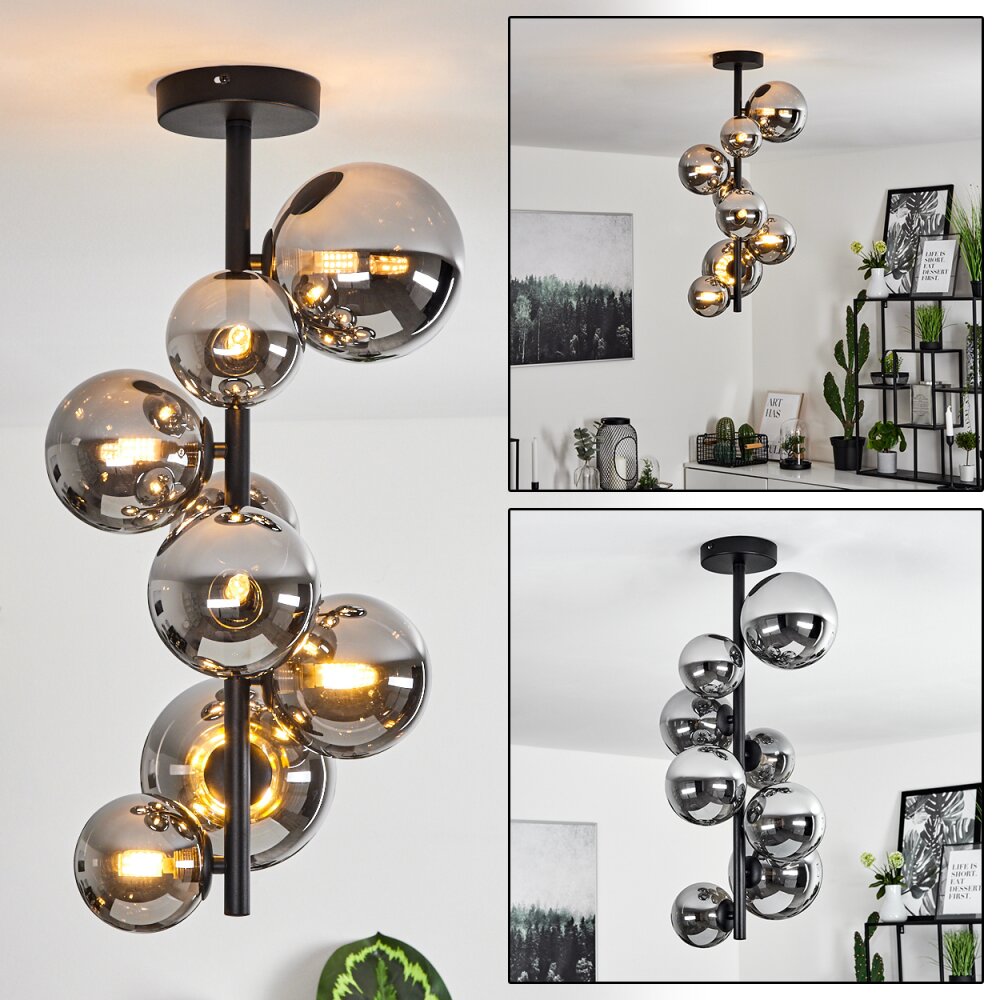 Chehalis Lámpara de Techo Negro, 8 luces main product photo