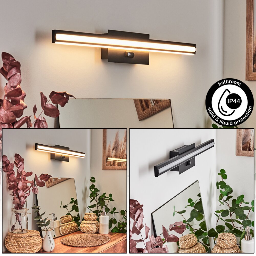 Aspers Lámpara de espejos LED Negro, 1 luz main product photo