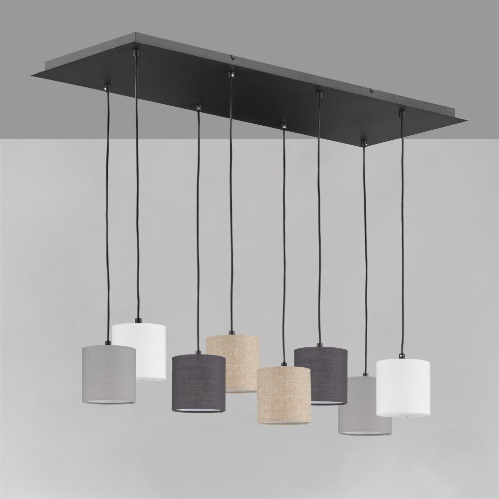 Fischer & Honsel Isko Lámpara Colgante Negro, 8 luces main product photo