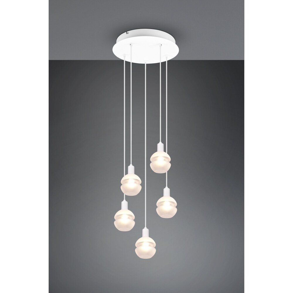 Trio Mela Lámpara Colgante Blanca, 5 luces main product photo