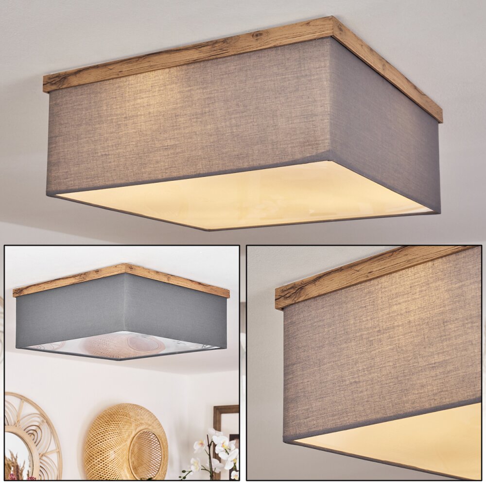 Lure Lámpara de Techo Marrón, Color madera, Negro, 3 luces main product photo