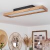 Longvic Lámpara de Techo LED Marrón, Color madera, Negro, 1 luz