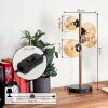 Alden Lámpara de mesa LED Colores ámbar, champán, 4 luces