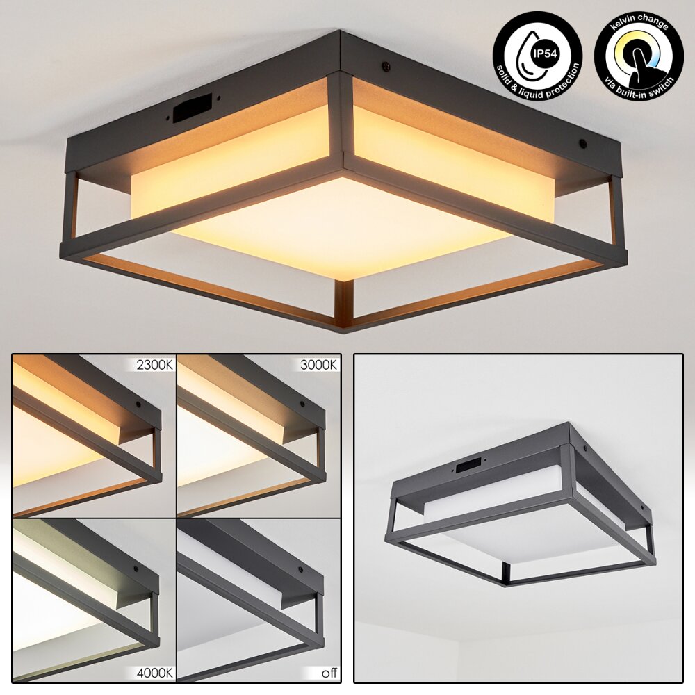 Nonza Lámpara de techo para exterior LED Antracita, 1 luz main product photo