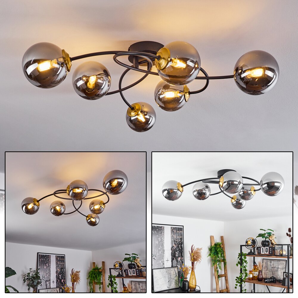 Chehalis Lámpara de Techo Latón, Negro, 6 luces main product photo