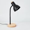 Kerzellec Lámpara de mesa Madera clara, Negro, 1 luz