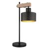 Globo RIELLY Lámpara de mesa Color madera, Negro, 1 luz