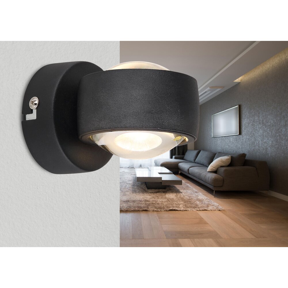 Globo RANDI Aplique LED Negro, 2 luces main product photo