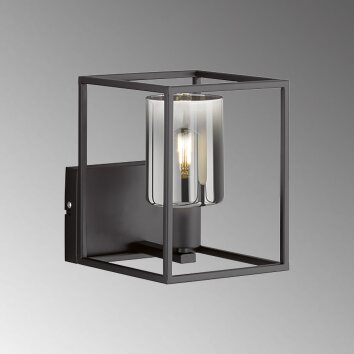 Fischer & Honsel Iska Aplique Negro, 1 luz