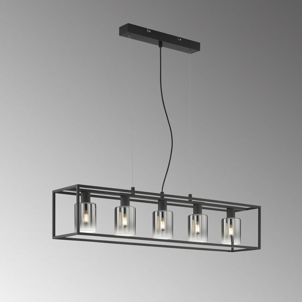 Fischer & Honsel Iska Lámpara Colgante Negro, 5 luces main product photo