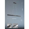 Fischer & Honsel Orell Lámpara Colgante LED Antracita, 1 luz